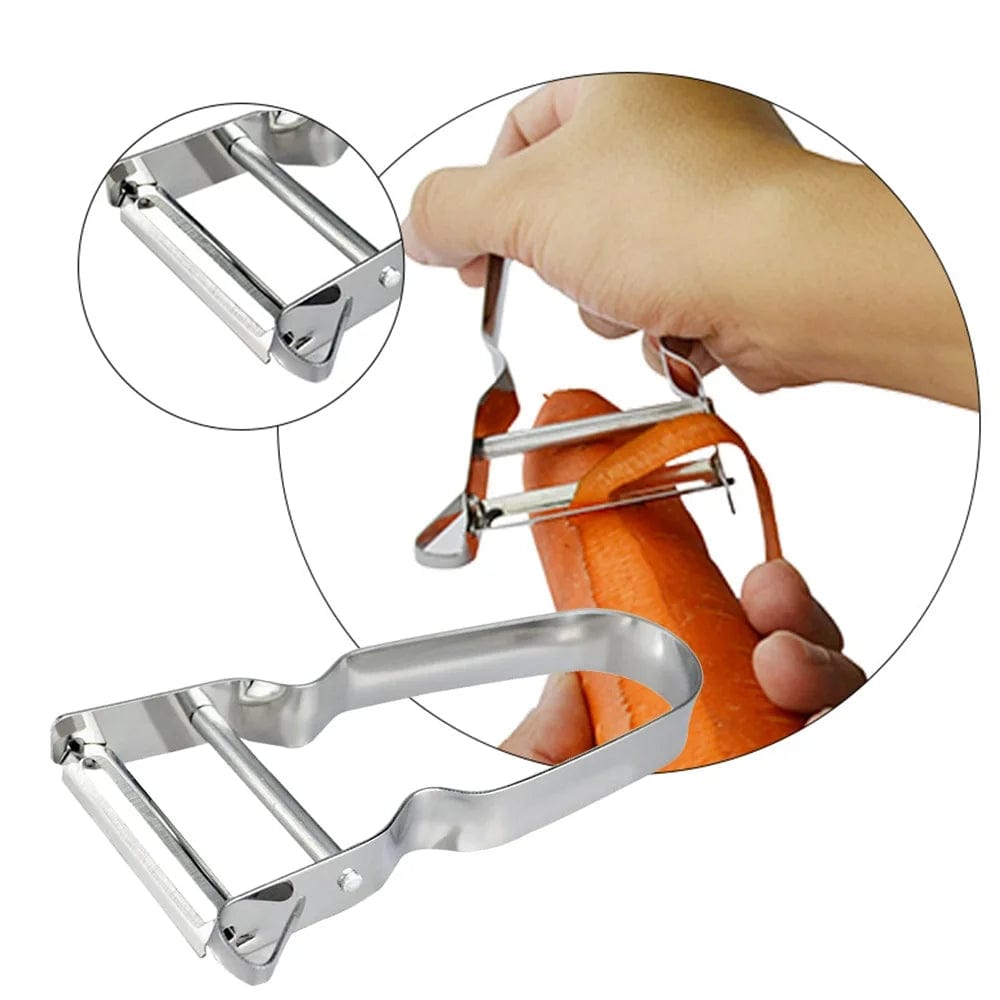 Eplucheur Trio Magique Acier Inoxydable U Type - Outil Cuisine Eco-Friendly