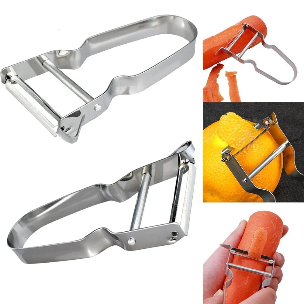 Eplucheur Trio Magique Acier Inoxydable U Type - Outil Cuisine Eco-Friendly