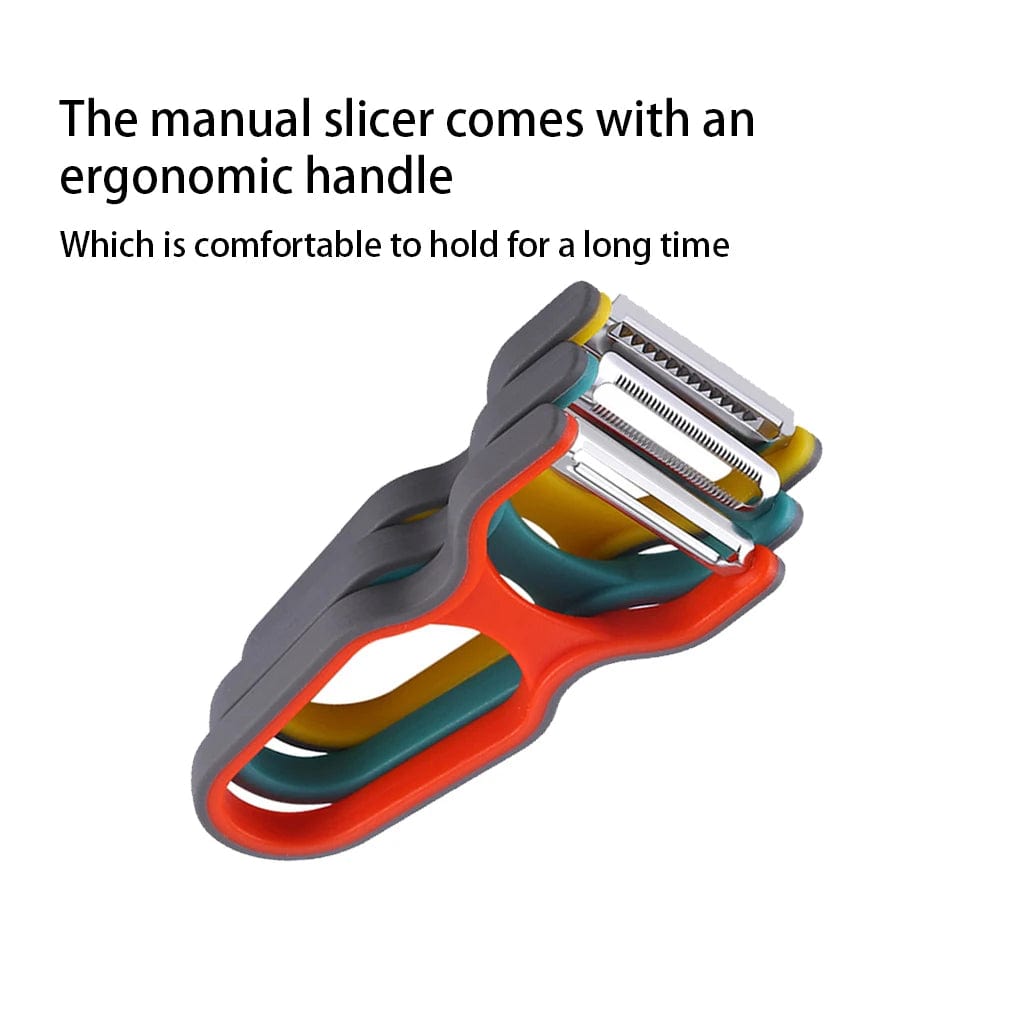 Eplucheurs de Légumes Inox Multifonctions x3 Rouge Set ustensiles Cuisine 3pcs random color