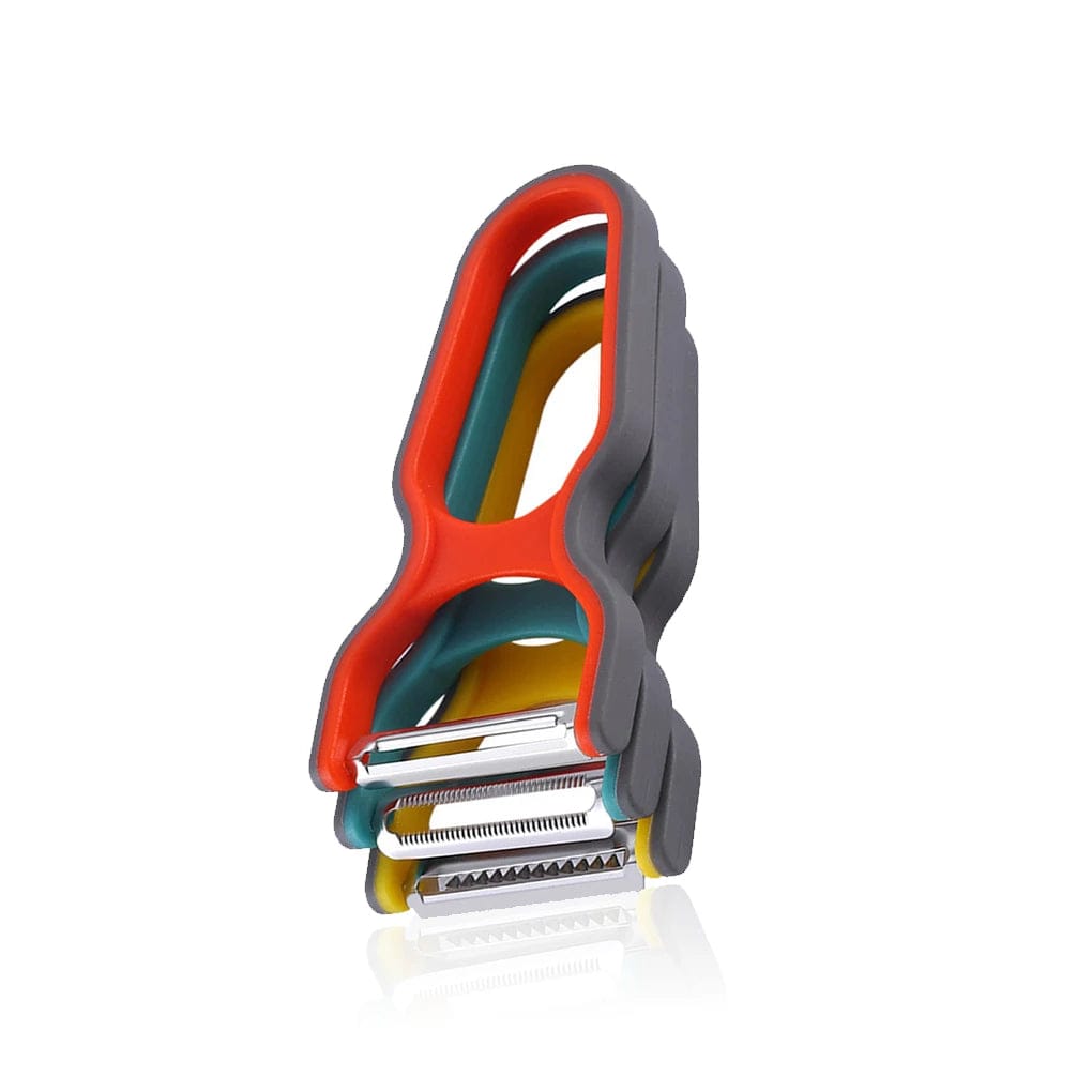 Eplucheurs de Légumes Inox Multifonctions x3 Rouge Set ustensiles Cuisine 3pcs random color