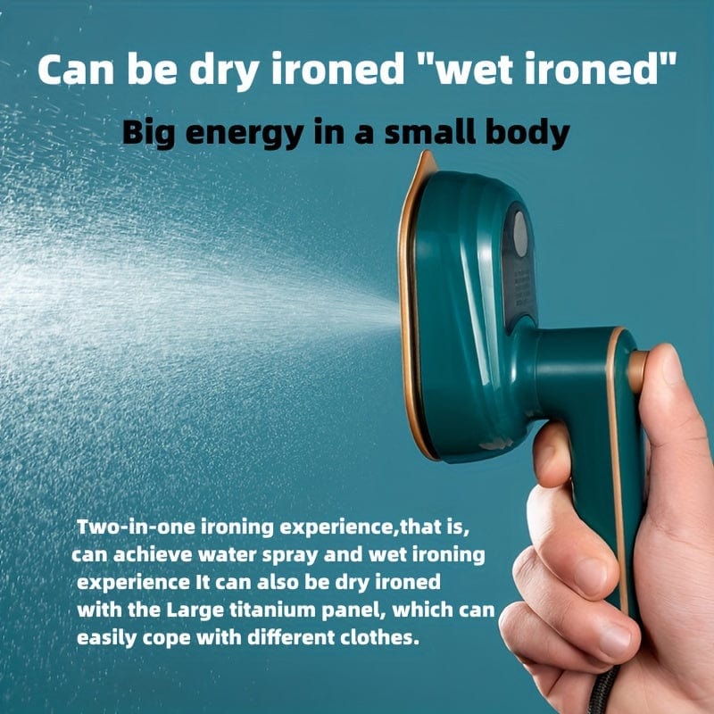 Fer à Vapeur de Voyage Pliable - 180° Rotation, Qualité Professionnelle, Alimenté par Prise - Maison et Voyage