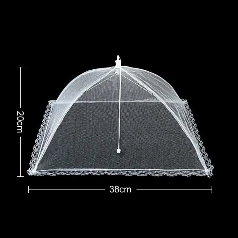 Foldable Food Mesh Cover Fly Anti Mosquito Pop-Up Food Cover Umbrella Meal Vegetable Fruit Breathable Cover Kitchen Accessories 14inch 38x38cm