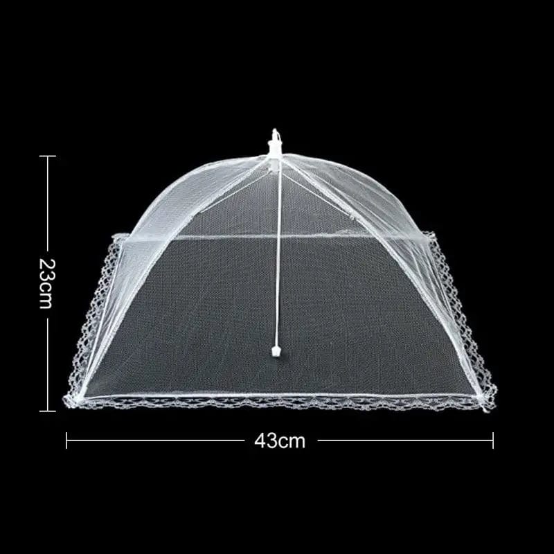 Foldable Food Mesh Cover Fly Anti Mosquito Pop-Up Food Cover Umbrella Meal Vegetable Fruit Breathable Cover Kitchen Accessories 17inch 43x43cm