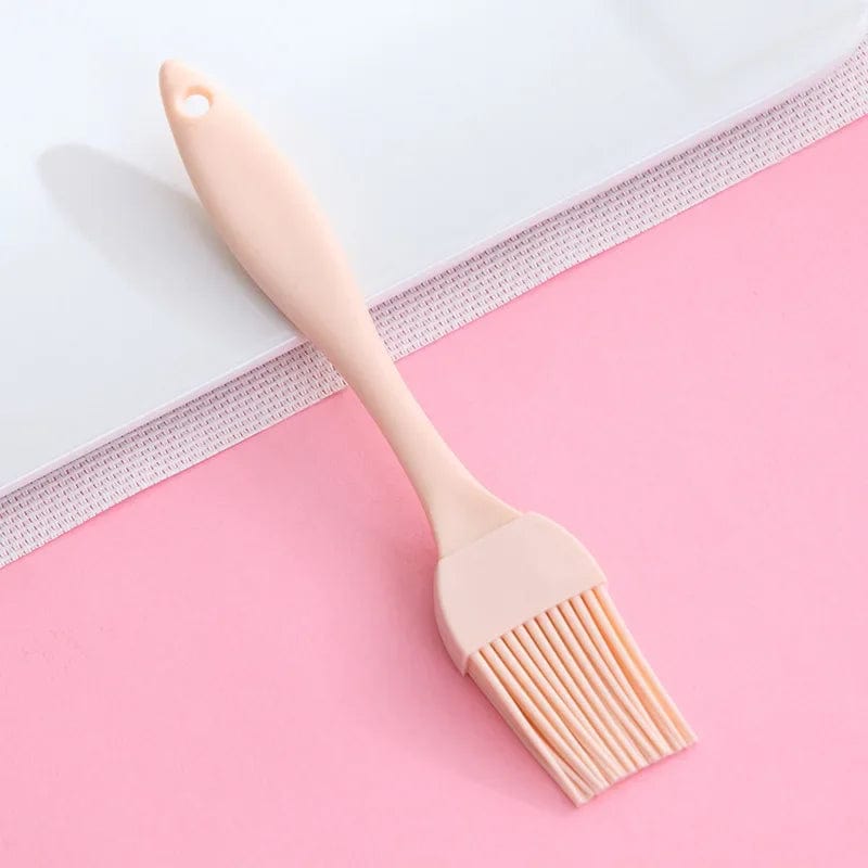Food Grade Silicone Oil Brush BBQ Barbecue Brush Kitchen Pancake Silicone Brush Small Sauce Brush Non-linting Baking Tools Pink
