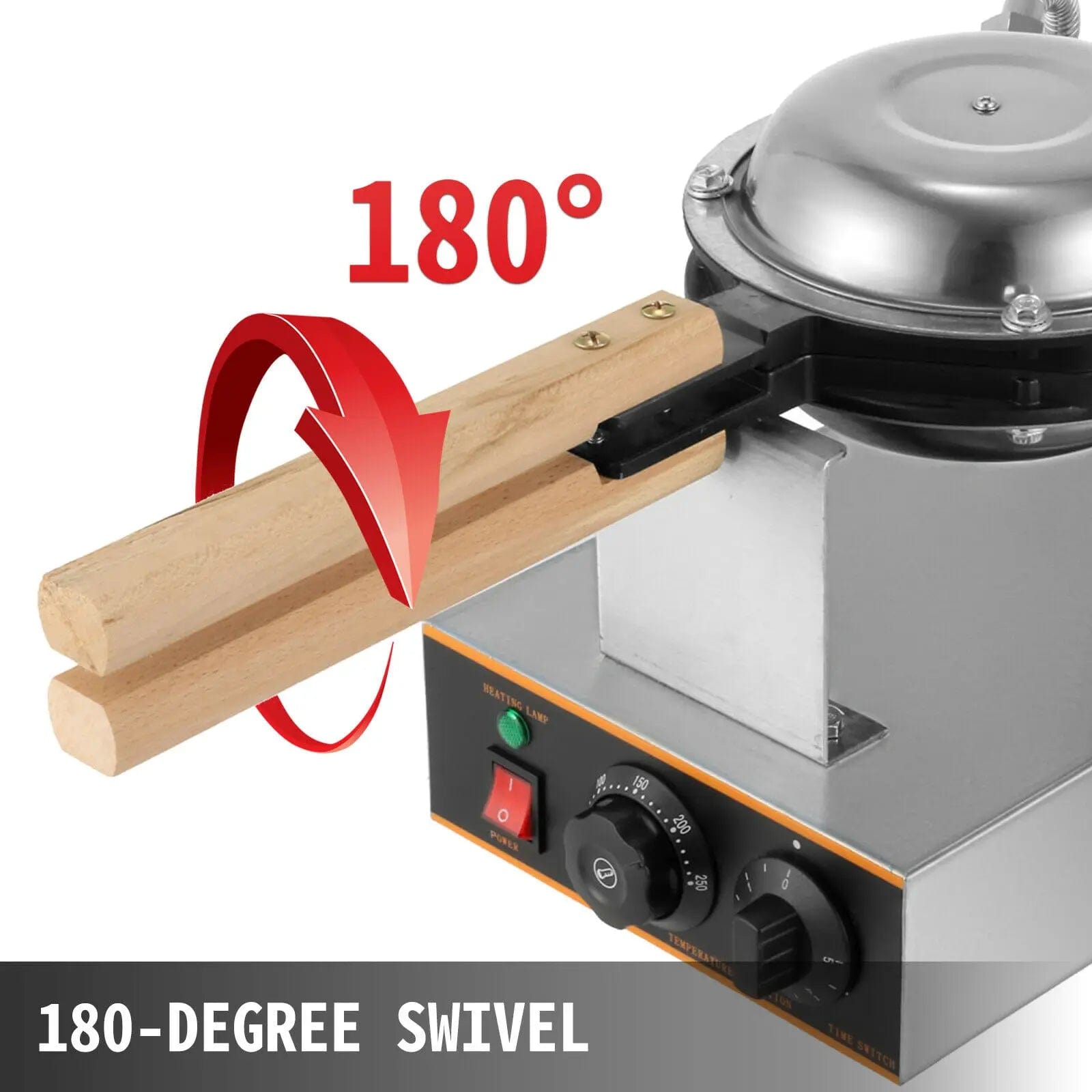 Gaufrier Électrique à Bulles d'Oeuf en Acier Inoxydable Quatre Gaufres