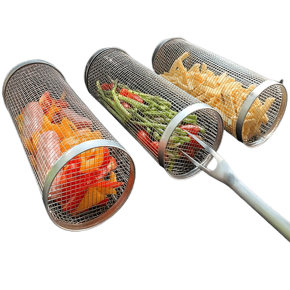 Grill Barbecue Portable en Acier Inoxydable 1 Panier