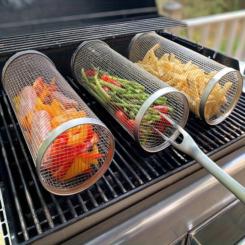 Panier Barbecue Grille en Acier Inoxydable pour Légumes et Poissons