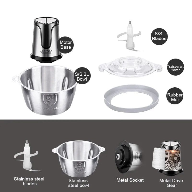 Hachoir électrique polyvalent à 2 vitesses