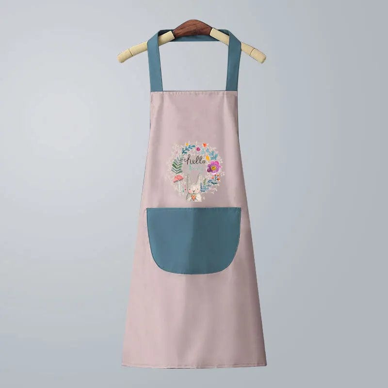 Household Kitchen Cooking Apron Hand-wiping Oil-proof Waterproof Men Women Adult Waist Fashion Coffee Overalls Wipe Hand Apron Pink