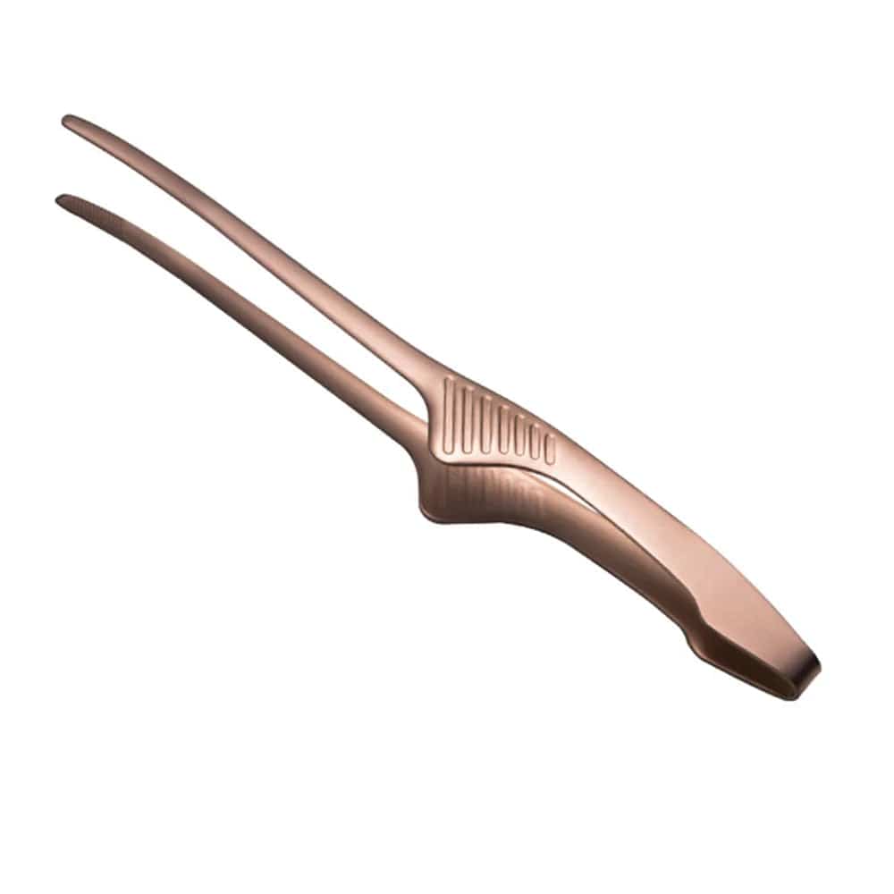 Korean Barbecue Clips Stainless Steel Grill Cooking Chef Tongs Kitchen Baking Bread Tweezer Outdoor Grilling Steak Clamp Tools Rose gold
