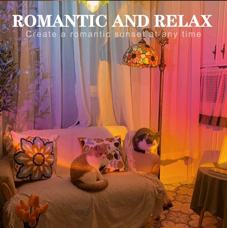 Lampe "Coucher de Soleil" controlable à distance (par télécommande et smartphone)