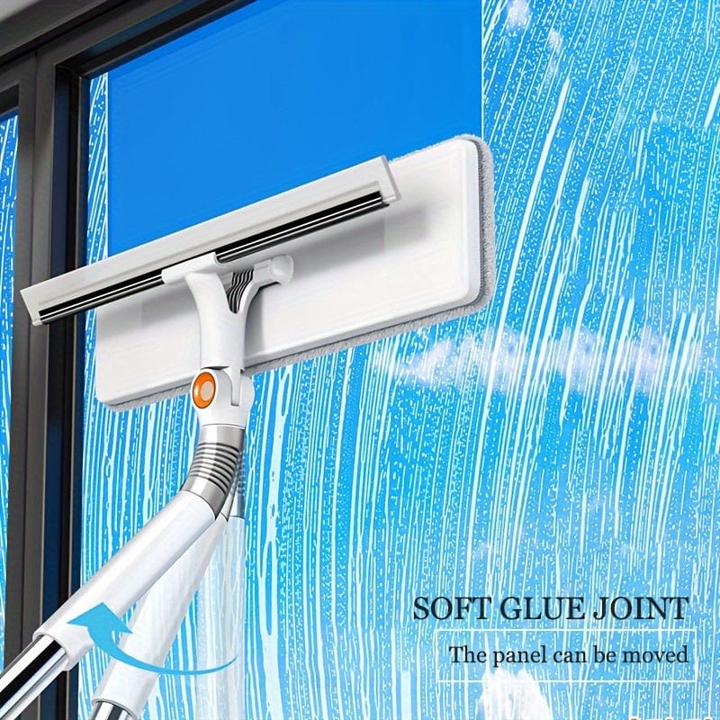 Lave-Glace Extensible 2 en 1 pour Vitres, Balai Rotatif et Raclette, Essuie-Vitre, Grattoir Pare-Brise Voiture 1pc