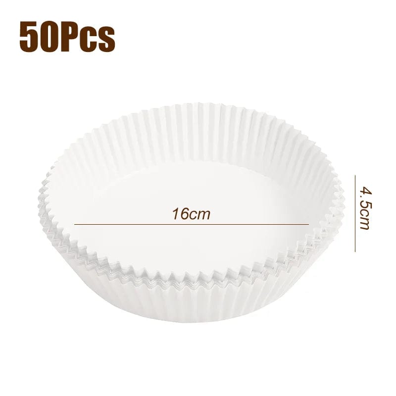 Liner jetable pour friteuse à air - Accessoire de cuisson anti-micro-ondable 16cm B 50pcs