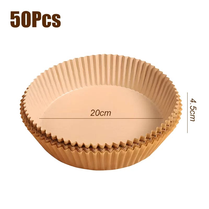 Liner jetable pour friteuse à air - Accessoire de cuisson anti-micro-ondable 20cm A 50pcs