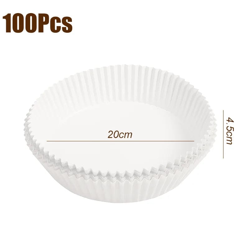Liner jetable pour friteuse à air - Accessoire de cuisson anti-micro-ondable 20cm B 100pcs