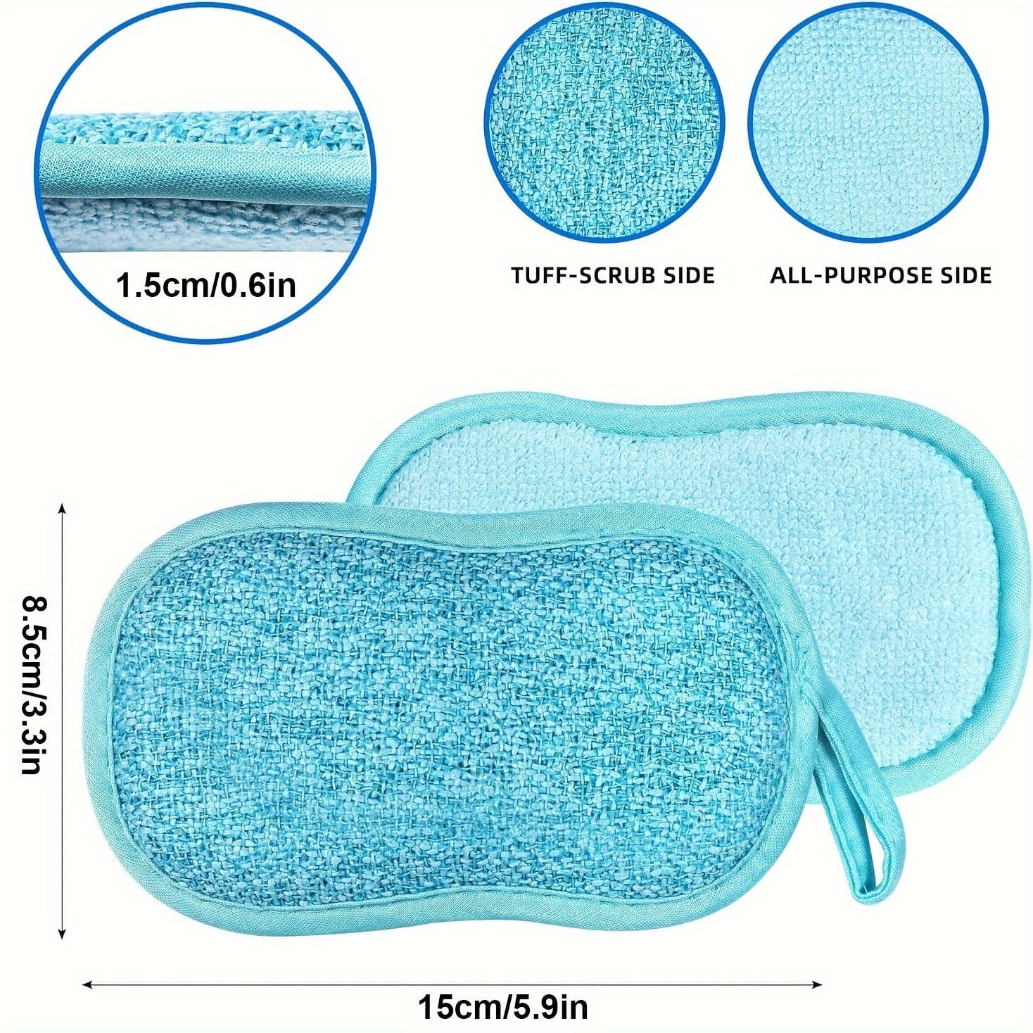 Lot de 10 Éponges Microfibre Colorées pour Cuisine, Facile À Nettoyer Vaisselle, Casseroles et Poêles