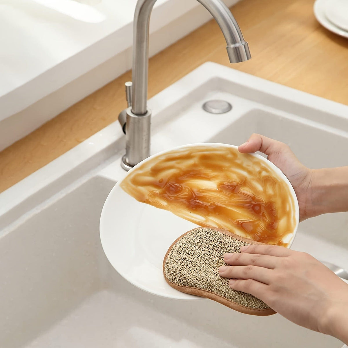 Lot de 10 Éponges Microfibre Colorées pour Cuisine, Facile À Nettoyer Vaisselle, Casseroles et Poêles