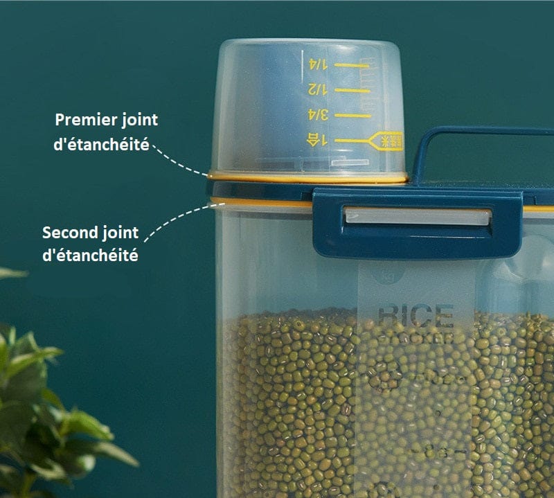 Lot de 3 boites de conservation alimentaires à becs verseurs et doseurs gradués