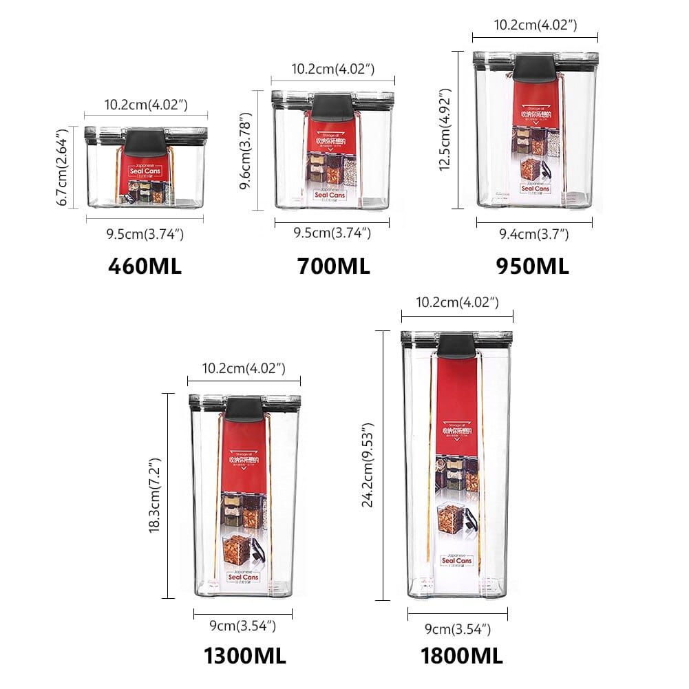 Lot de 5 Boîtes Hermétiques empilables