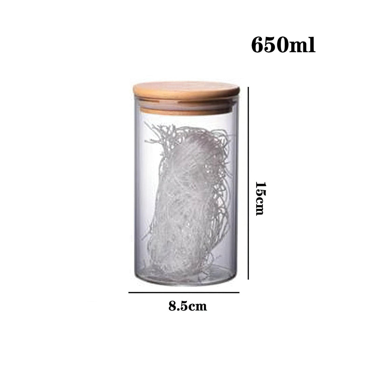Lots de Bocaux en verre avec couvercles en bambou