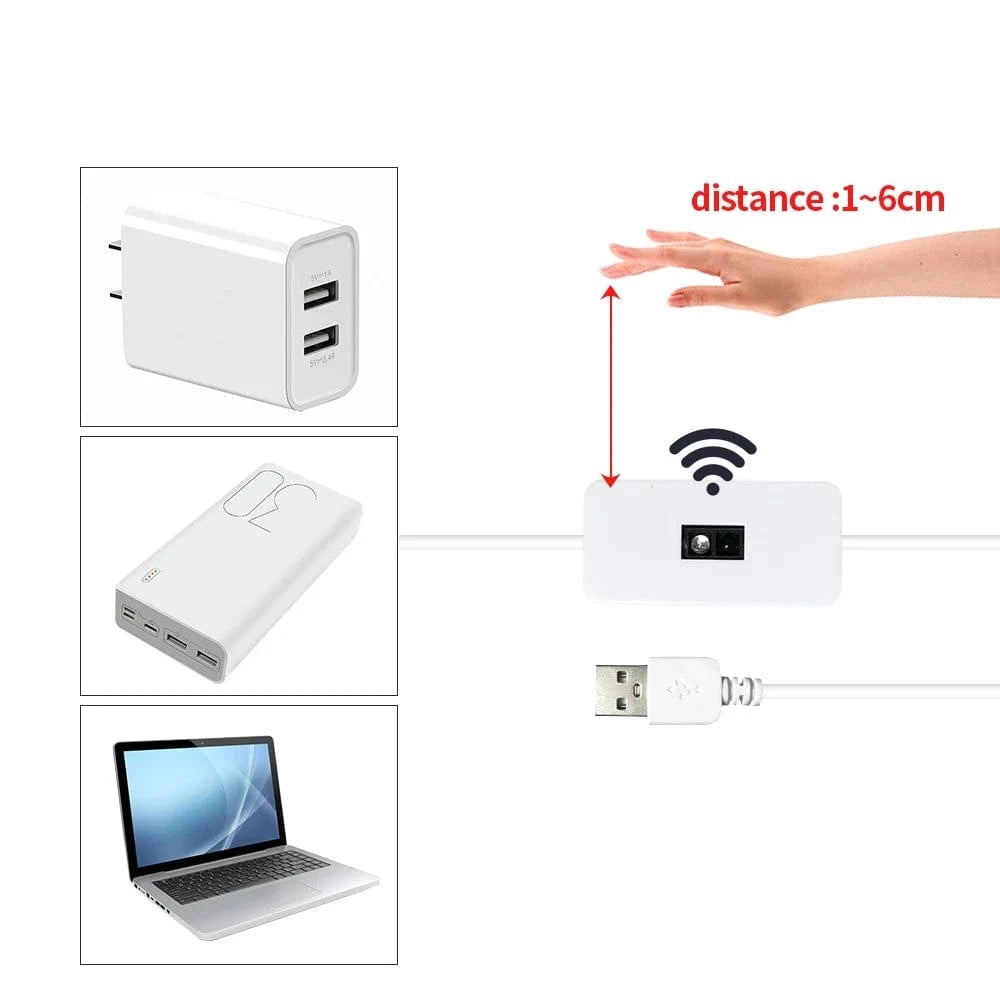 Lumière LED USB à capteur de mouvement pour TV ou cuisine - Blanc chaud 1M/2M/3M/4M/5M