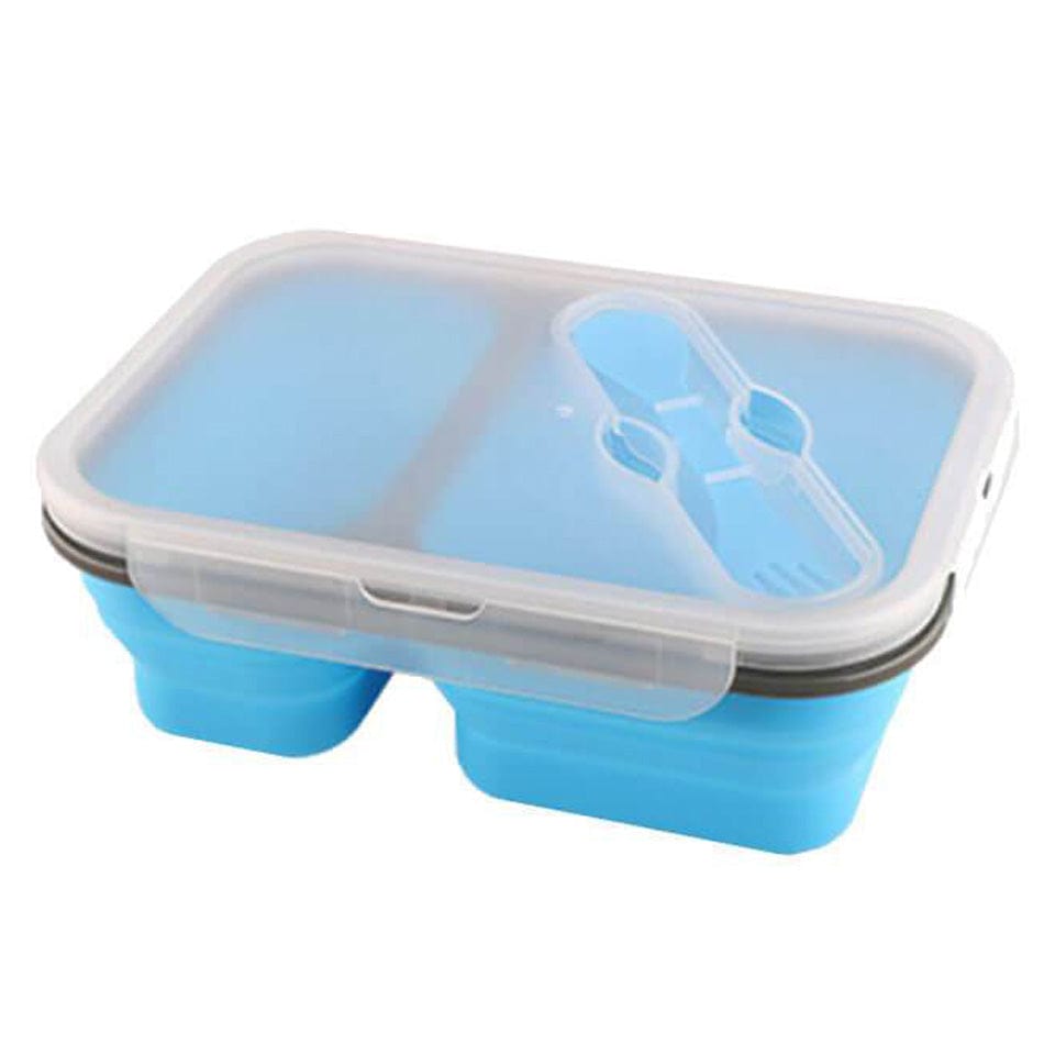 LunchBox Compactable Pliante Double Compartiment Bleu