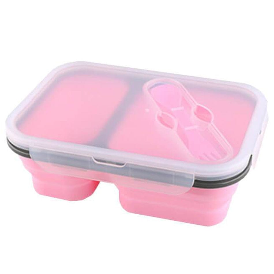 LunchBox Compactable Pliante Double Compartiment Rose