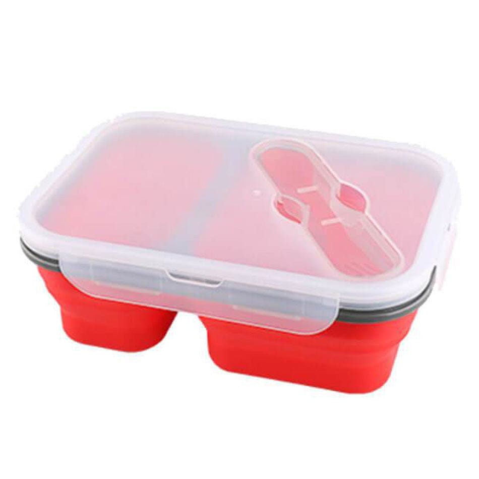 LunchBox Compactable Pliante Double Compartiment Rouge