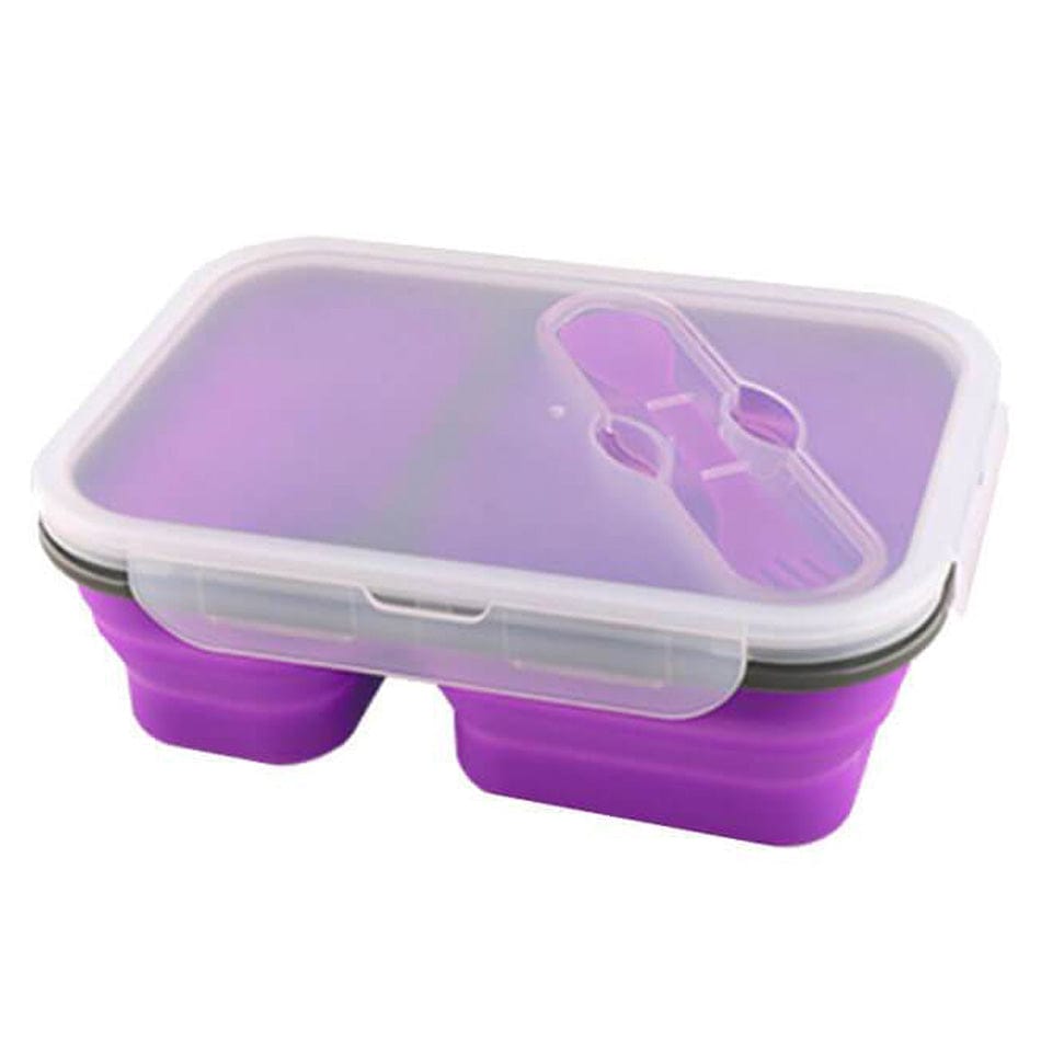 LunchBox Compactable Pliante Double Compartiment Violet