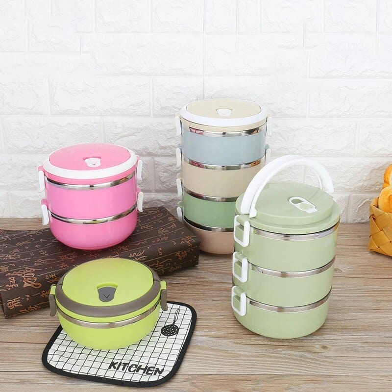 Lunchbox cylindrique multi-compartiments