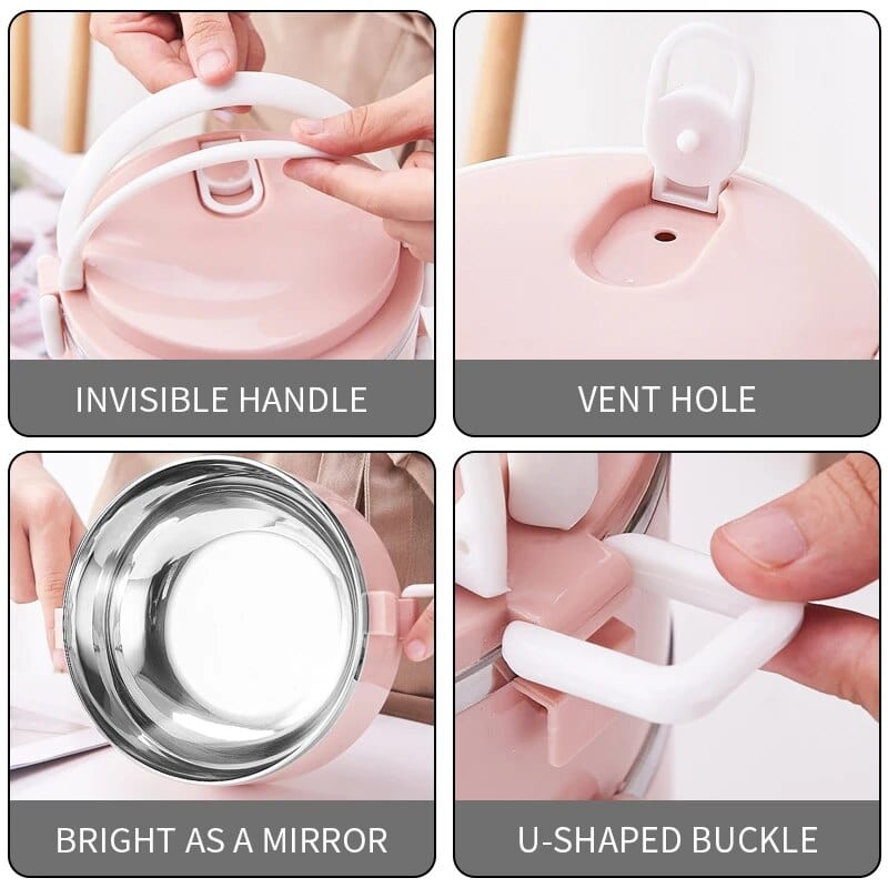 Lunchbox cylindrique multi-compartiments