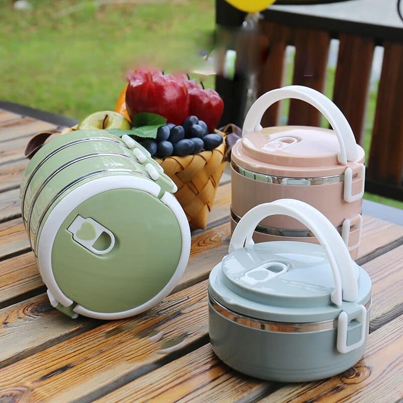 Lunchbox cylindrique multi-compartiments