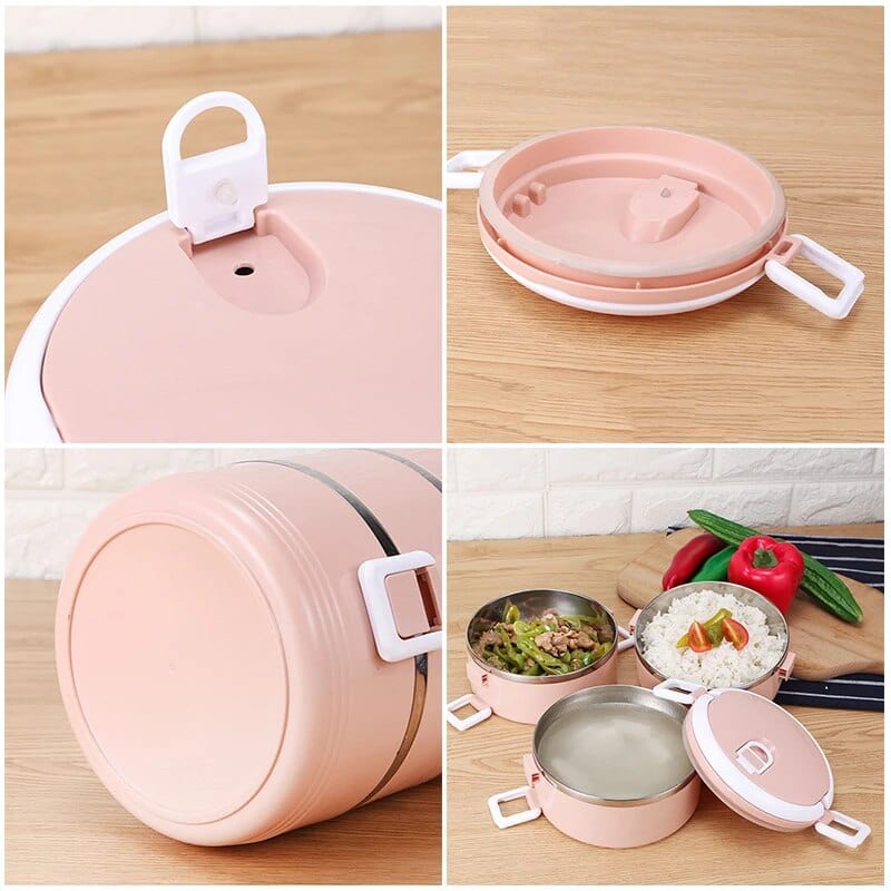 Lunchbox cylindrique multi-compartiments