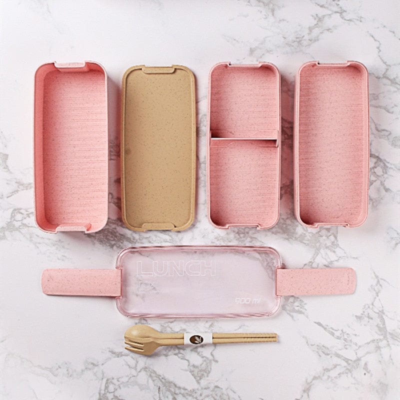 LunchBox Japonaise Multi-Compartiments avec Verre à Soupe