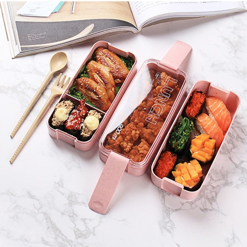 LunchBox Japonaise Multi-Compartiments avec Verre à Soupe