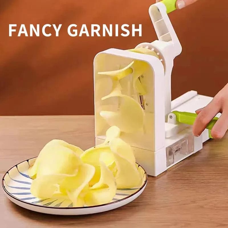 Machine à découper légumes 4-en-1 en acier inoxydable White green