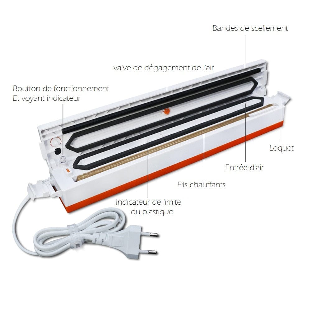 Machine sous vide de cuisine pour la conservation des aliments