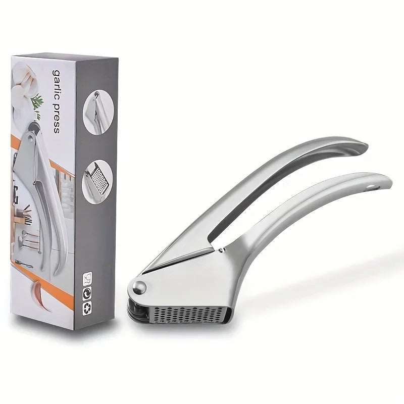 Presse-Ail Manuel Inox 304 Certifié LFGB — Double Levier, Sans Épluchage