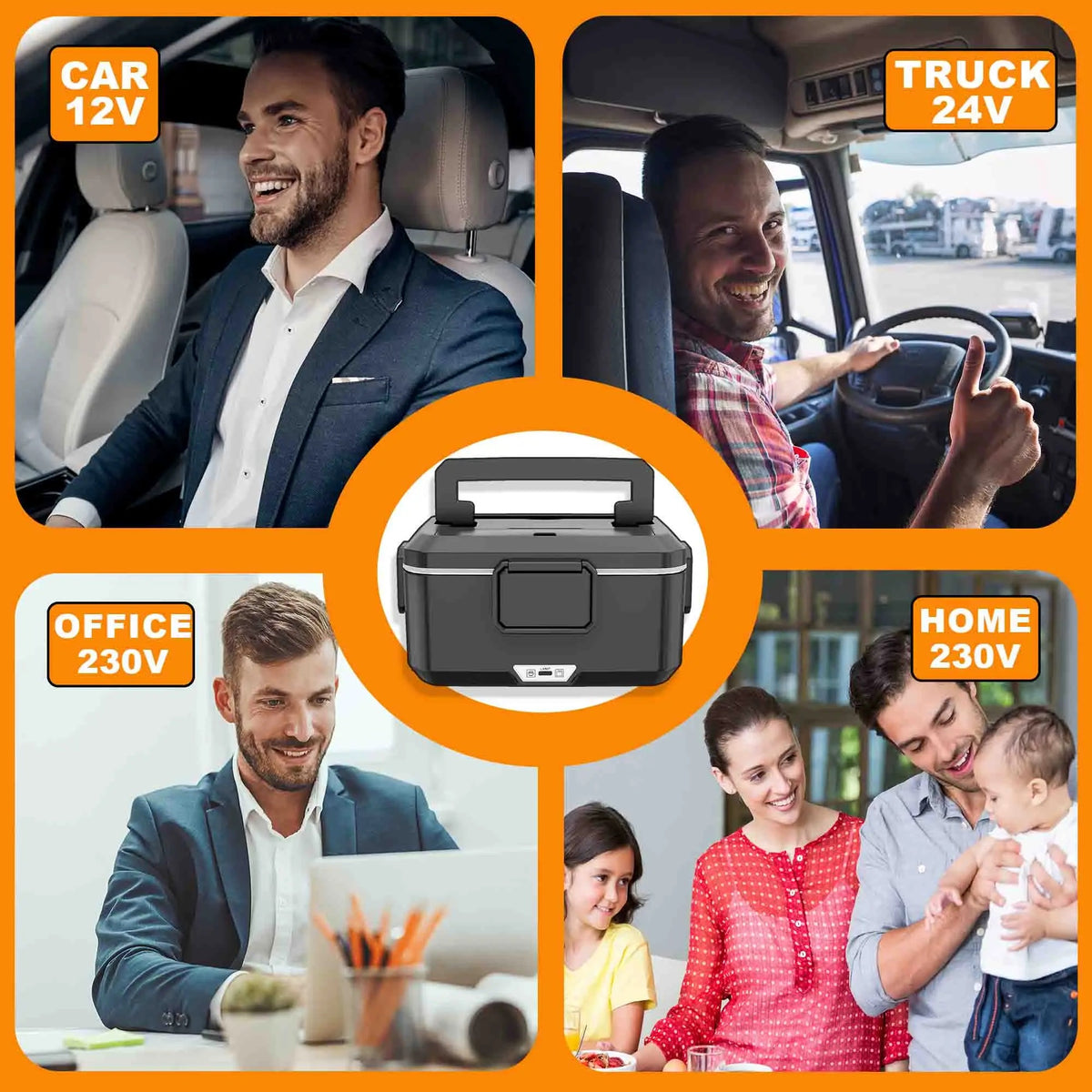 LunchBox Électrique Chauffante 80W - 1,5 à 2,5 litres