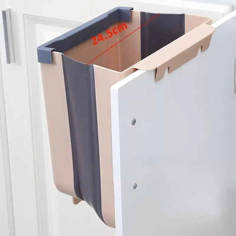 Poubelle de Cuisine Pliable Murale Suspendue — 7 L / 10 L, Porte de Placard