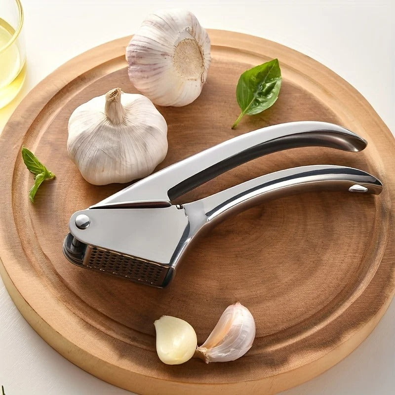Presse-Ail Manuel Inox 304 Certifié LFGB — Double Levier, Sans Épluchage