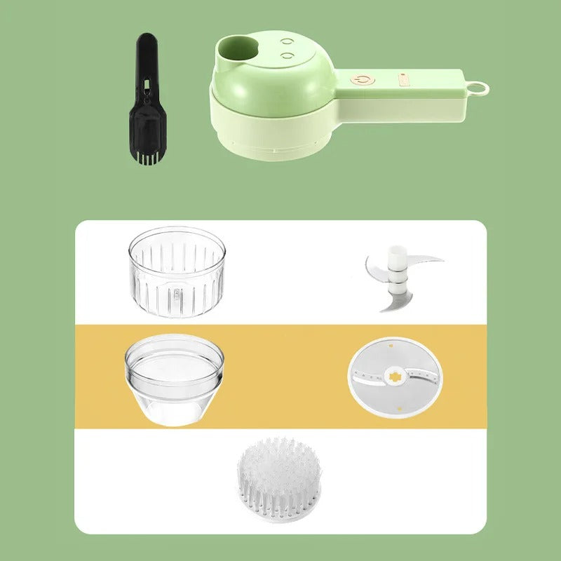Presse-Ail Électrique Sans Fil Rechargeable USB — Hachoir + Trancheuse