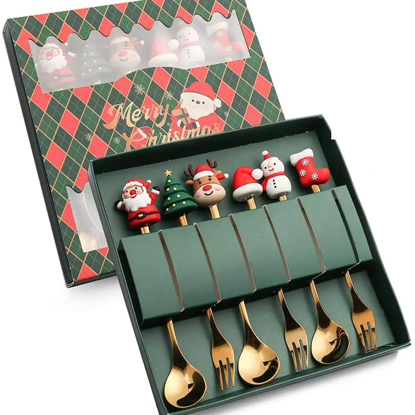 Coffret Couverts de Noël 2/4/6 pièces