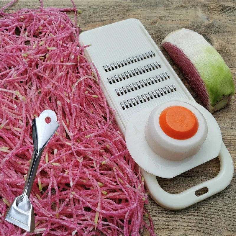 Mandoline japonaise 5 en 1 Blanc