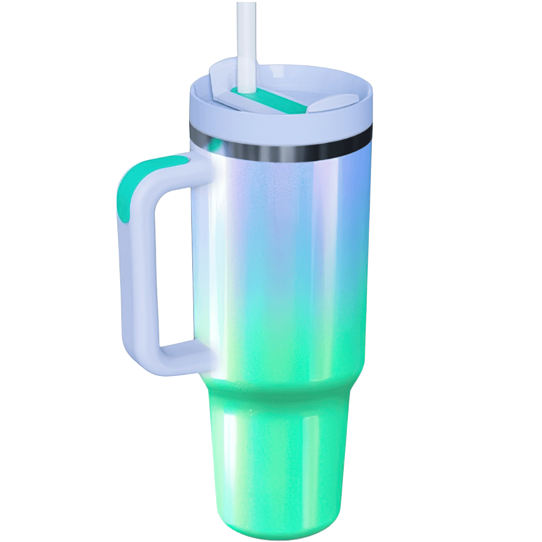 Mega-Gourde isotherme intelligente Arc-en-Ciel - Bleu-Vert