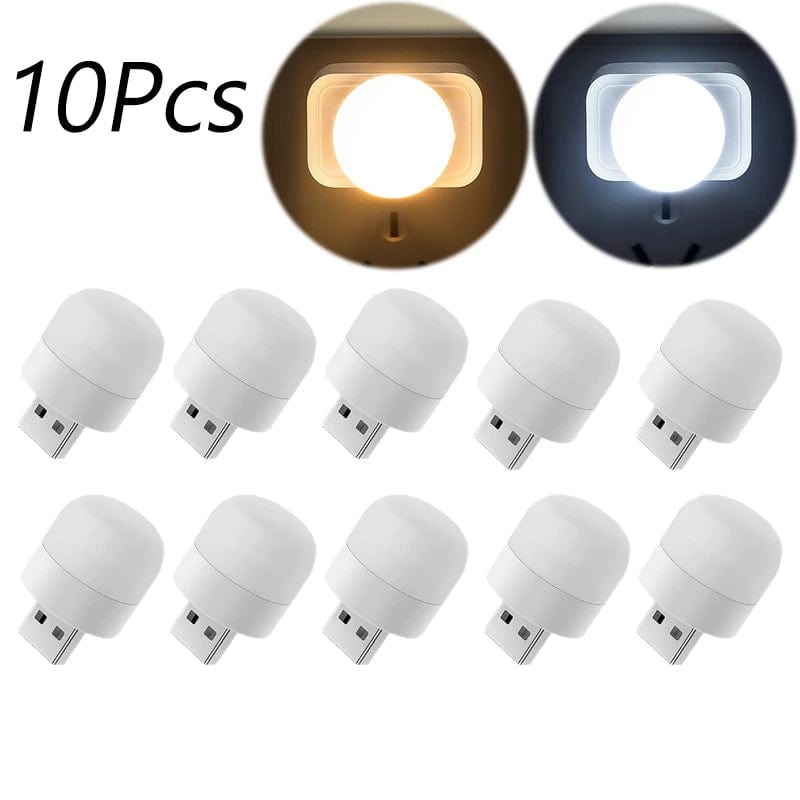 Mini Lampe de Lecture USB Blanc Chaud Rechargeable 1-10 Pcs 10pcs Mixed