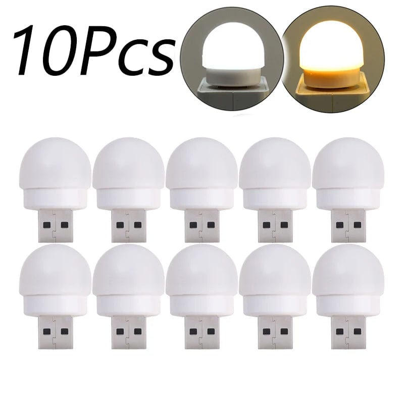 Mini Lampe de Lecture USB Blanc Chaud Rechargeable 1-10 Pcs 10pcs Mixed B