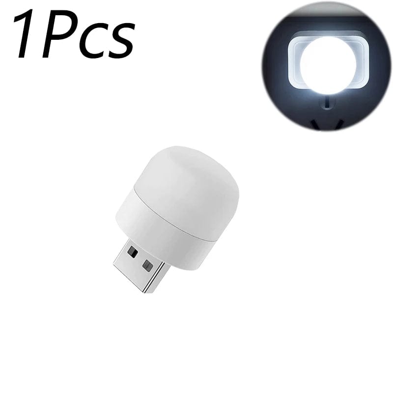 Mini Lampe de Lecture USB Blanc Chaud Rechargeable 1-10 Pcs 1pcs White