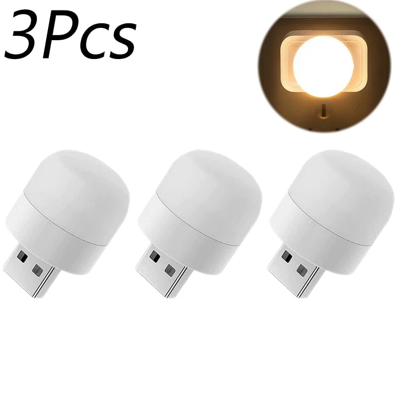 Mini Lampe de Lecture USB Blanc Chaud Rechargeable 1-10 Pcs 3pcs Warm