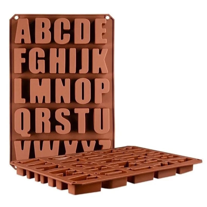 Moule à Chocolat Silicone - Lettres Alphabet 3D